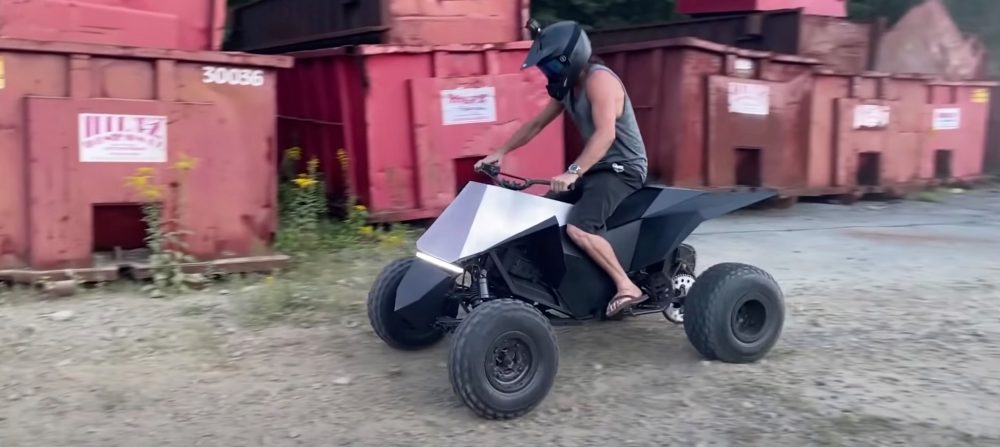 Tesla Cyberquad DIY electric hybrid bike go 100 mph