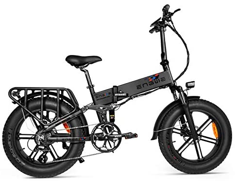 ENGWE Upgrade 500W 20 inch Fat Tire Electric Bicycle Mountain Beach Snow Bike for Adults, Aluminum Electric Scooter 8 Speed Gear E-Bike with Removable 48V12.8A Lithium Battery (ENGIE)