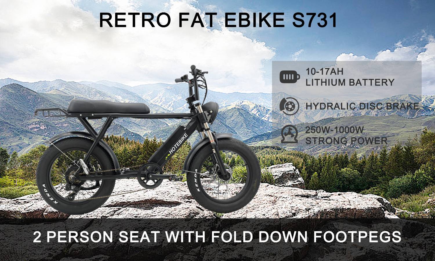 Retro electric fat bike S731 - S7 Series - 1