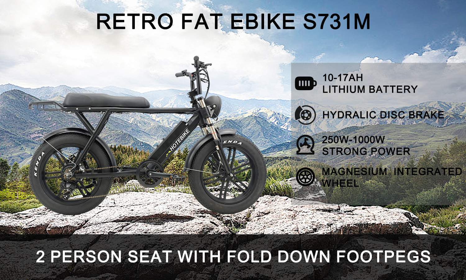 Upgrated Retro fat ebike S731M - S7 Series - 1