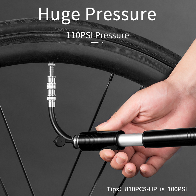 Bicycle Pump Mini Portable 110 PSI Pressure Aluminum Alloy