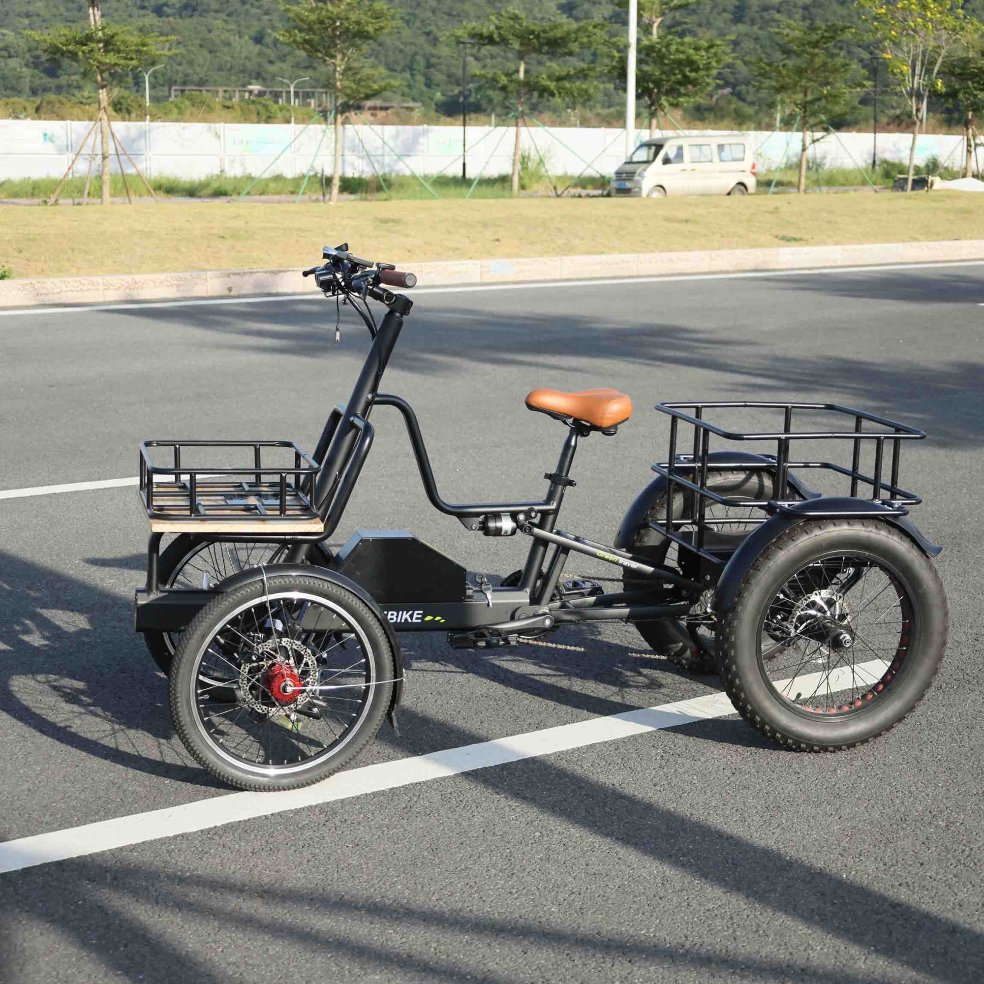 new design 4 wheels cargo bike electric 4 wheel electric bike adult four wheel cargo electric bike